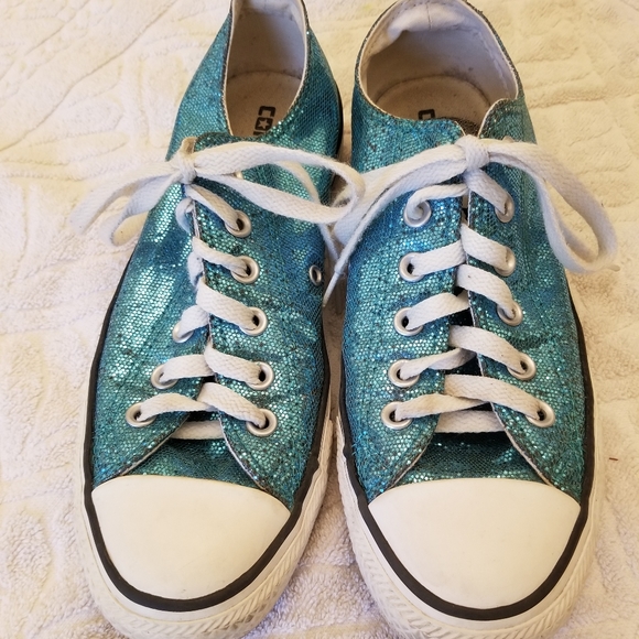 Converse Turquoise Glitter - Picture 2 of 6
